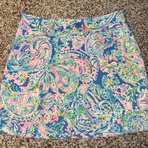 Lilly Pulitzer Blue and Pink Paisley Skirt